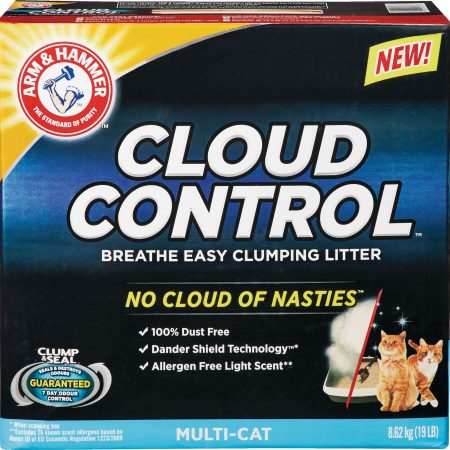 Arm & Hammer Cloud Control Platinum Multi-Cat Clumping Cat Litter, Odour Control, 8.6-kg