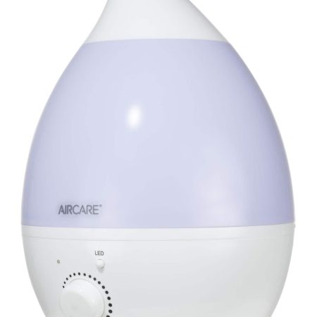 AirCare Humidifier AUV20AWHTCN Aurora Ultrasonic Cool Mist with Light, White, 3.78-L