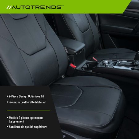 AutoTrends Flex Fit Perforated Leatherette Faux Leather Seat Cover