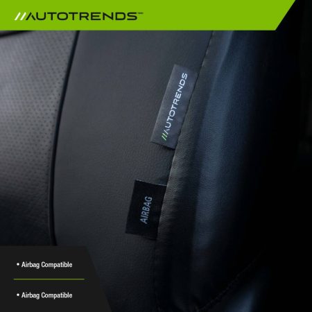 AutoTrends Flex Fit Perforated Leatherette Faux Leather Seat Cover