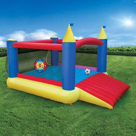 BANZAI Double Fun Outdoor Inflatable 2-in-1 Water Park & Bounce House Combo, Kids Ages 5+