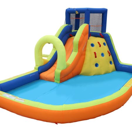 BANZAI Double Fun Outdoor Inflatable 2-in-1 Water Park & Bounce House Combo, Kids Ages 5+