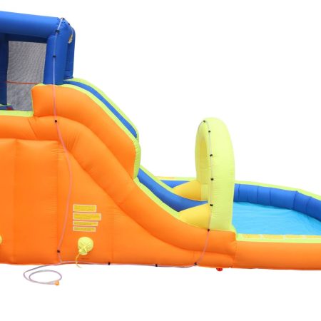 BANZAI Double Fun Outdoor Inflatable 2-in-1 Water Park & Bounce House Combo, Kids Ages 5+