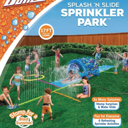 Banzai Splash ‘N Slide Sprinkler Park, Kids' Outdoor Summer Water Toy, Age 5+