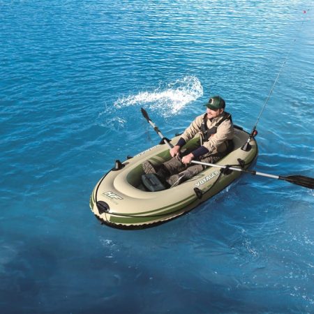 Bestway Hydro-Force™ Voyager X2 Inflatable Boat with Built-in Fishing Rod Holders