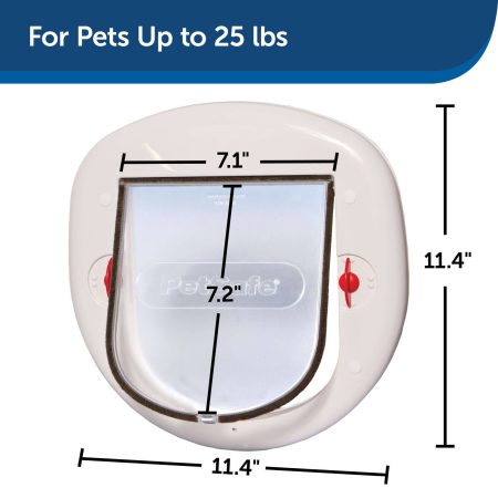 PetSafe 4-Way Locking Cat Plastic Flap Door For Exterior and Interior, Large