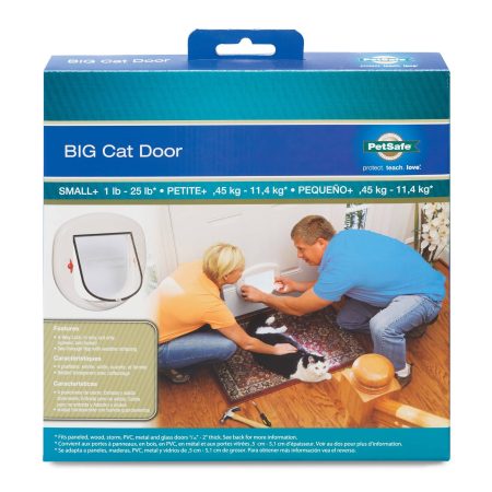 PetSafe 4-Way Locking Cat Plastic Flap Door For Exterior and Interior, Large