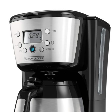 Black & Decker Programmable Coffee Maker w/ Thermal Carafe, Stainless Steel, 12 Cups