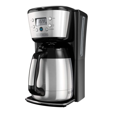 Black & Decker Programmable Coffee Maker w/ Thermal Carafe, Stainless Steel, 12 Cups