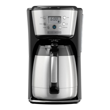 Black & Decker Programmable Coffee Maker w/ Thermal Carafe, Stainless Steel, 12 Cups