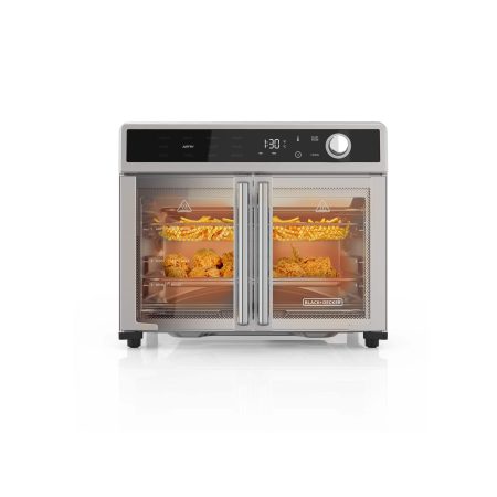 Black & Decker 12-in-1 French Door Digital Countertop Convection Oven with Air Fry, 6-Slices