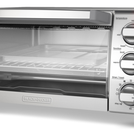 Black & Decker Toaster Oven with Natural Convection, Stainless Steel, 4-Slice