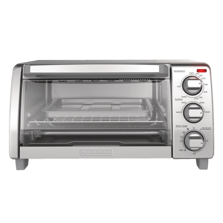 Black & Decker Toaster Oven with Natural Convection, Stainless Steel, 4-Slice