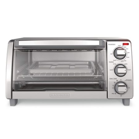 Black & Decker Toaster Oven with Natural Convection, Stainless Steel, 4-Slice