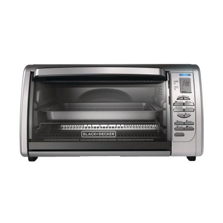 Black & Decker 6-Slice Digital Countertop Convection Toaster Oven, Silver