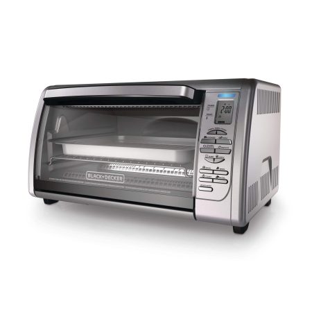 Black & Decker 6-Slice Digital Countertop Convection Toaster Oven, Silver