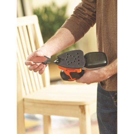 Black + Decker BDEMS600 Mouse 1.2A Corded Single Speed Detail Sander with Dust Canister