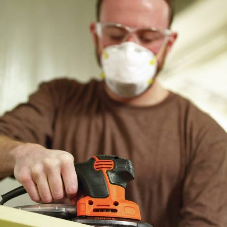 Black + Decker BDEMS600 Mouse 1.2A Corded Single Speed Detail Sander with Dust Canister