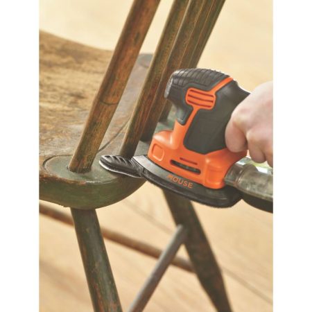 Black + Decker BDEMS600 Mouse 1.2A Corded Single Speed Detail Sander with Dust Canister