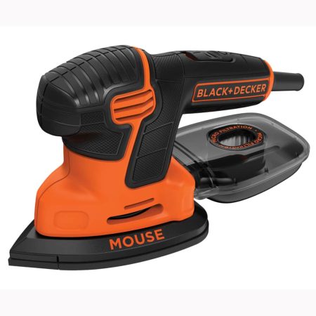 Black + Decker BDEMS600 Mouse 1.2A Corded Single Speed Detail Sander with Dust Canister