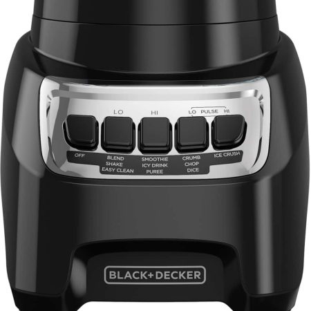 Black & Decker Blender Power Crush 4-Speed Piano Key, Black, 700W