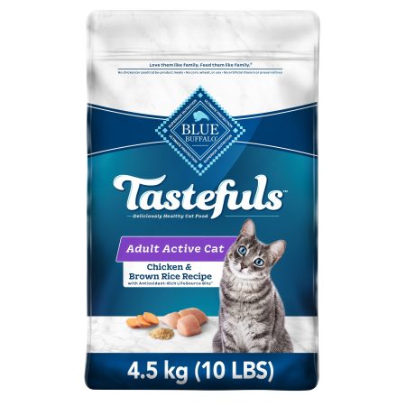 Blue Buffalo BLUE Tastefuls Natural Chicken & Brown Rice Adult Dry Cat Food, 4.5-kg