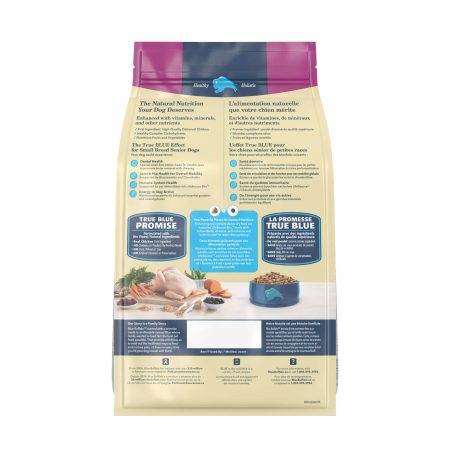 Blue Buffalo BLUE Small Breed Chicken & Brown Rice Senior Dry Dog Food, 2.3-kg