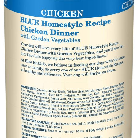 Blue Buffalo BLUE Homestyle Recipe Chicken Dinner with Vegetables Adult Wet Dog Food, 354-g