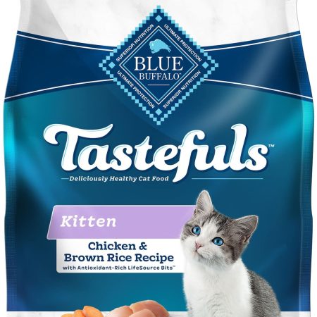 Blue Buffalo BLUE Tastefuls Natural Chicken & Brown Rice Kitten Dry Cat Food, 2.2-kg