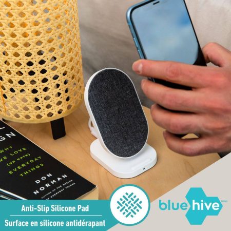 Bluehive 10W Fabric Wireless Charging Stand, Compatible with Most Qi-Enabled Devices