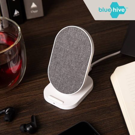 Bluehive 10W Fabric Wireless Charging Stand, Compatible with Most Qi-Enabled Devices