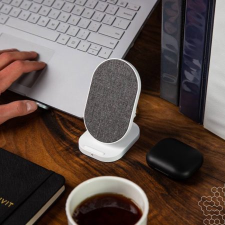 Bluehive 10W Fabric Wireless Charging Stand, Compatible with Most Qi-Enabled Devices