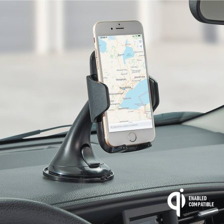 Bluehive 10W Wireless Charging Dash & Vent Phone Mount Compatible with Qi-Enabled Devices, with 360° Swivel Mount