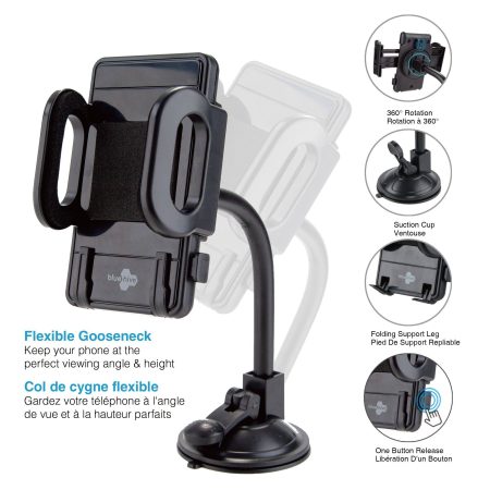 Bluehive 3-in-1 Universal Phone Mount, Secure Fit for Phones up to 4.3-in