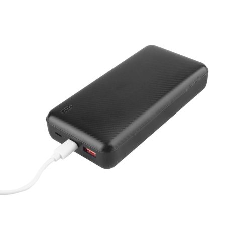 Bluehive Carbon 20,000 mAh PD Fiber Portable Power Bank with 3 LED Indicator & Multiple USB Ports, Black