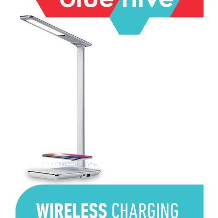 Bluehive Wireless Charging Pad with LED Lamp, for Qi-Enabled Devices, White