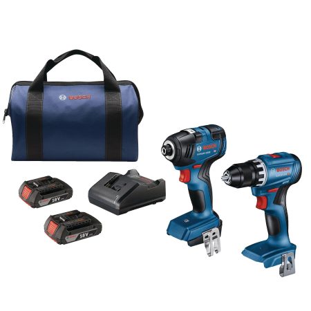 Bosch 18V Compact 2-Tool Brushless Impact Driver and Drill Combo Kit