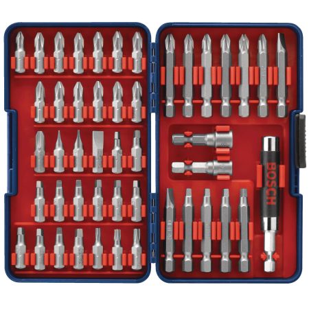 Bosch High-Carbon Steel Hex Shank Screw Driver Bit Set, 47-pc