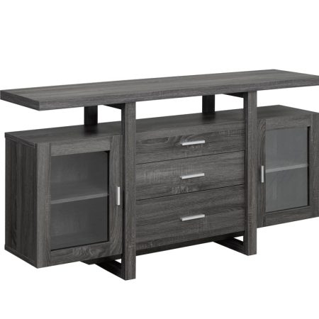 Brassex Venetian Wooden Buffet/Server with Storage, Grey