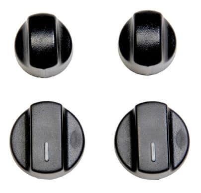 Broan Nutone Replacement Range Hood Knobs, 4-pcs, Plastic, Black