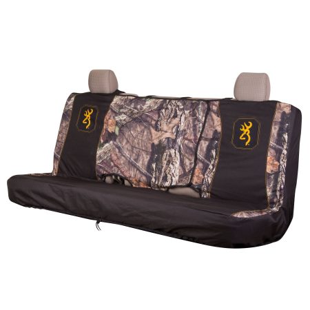 Browning Buckmark Branding and Mossy Oak Country Camo Seat Cover Set for Back Bench Seat