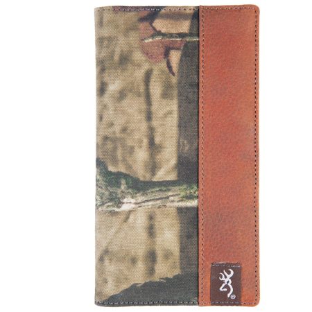 Browning Executive Canvas Men's Wallet, Mossy Oak/Camo, 7 x 3.75-in