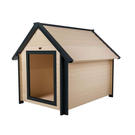 New Age Pet® ECOFLEX® Bunkhouse Dog House with Roof, Maple, Large