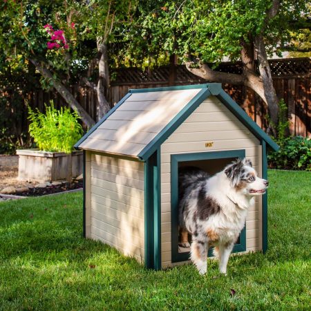 New Age Pet® ECOFLEX® Bunkhouse Dog House with Roof, Maple, Large