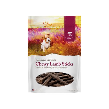 Caledon Farms Chewy Lamb Sticks All Natural Dog Treats, 200-g