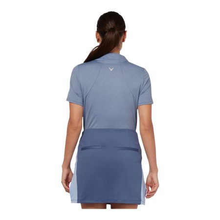 Callaway Women's Tonal Textured Heather Polo T Shirt