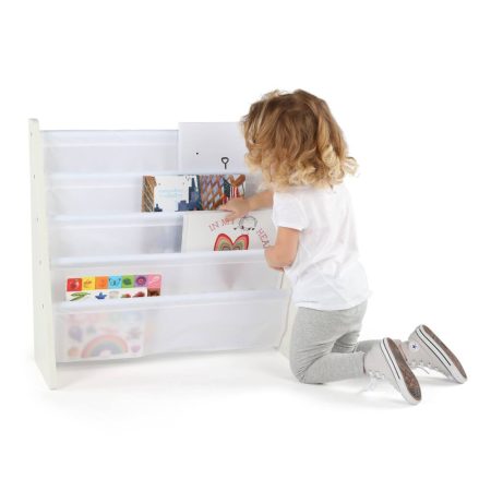 Humble Crew  Kids 5-Tier Bookshelf/Book Storage Rack Organizer For Bedroom/Playroom, White