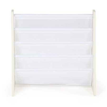 Humble Crew  Kids 5-Tier Bookshelf/Book Storage Rack Organizer For Bedroom/Playroom, White