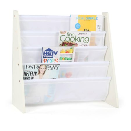 Humble Crew  Kids 5-Tier Bookshelf/Book Storage Rack Organizer For Bedroom/Playroom, White