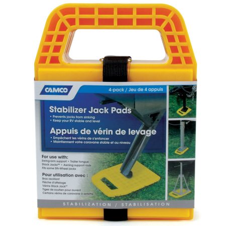 CAMCO 44590 Stabilizer Jack Pads, Yellow, 4-pk